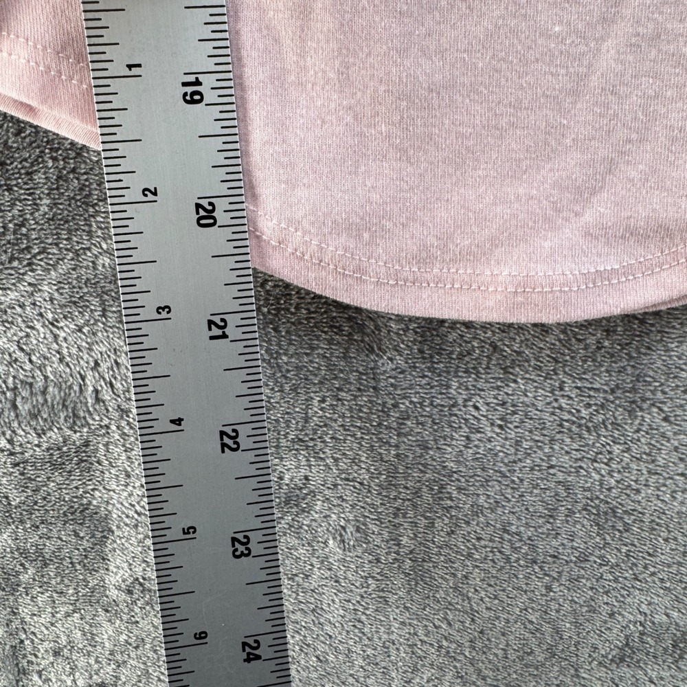 NWT Open Edit Pink Corset Seam Long Sleeve Top Curved Hem XS - Picture 8 of 8